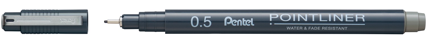 Pentel Pointliner Pens 0.5mm Tip Grey