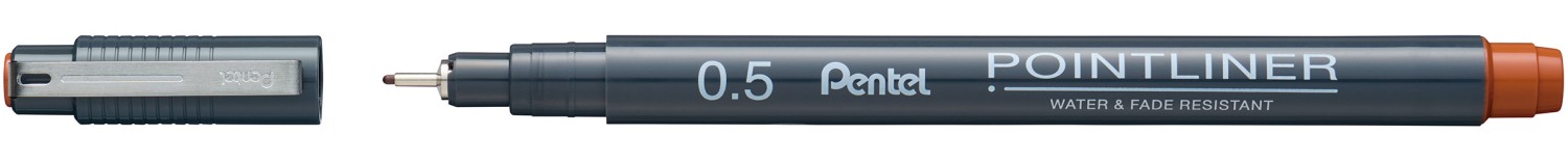 Pentel Pointliner Pens 0.5mm Tip Sanguine