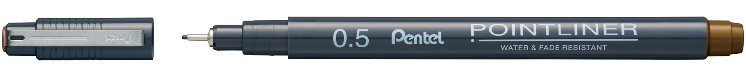 Pentel Pointliner Pens 0.5mm Tip Sepia