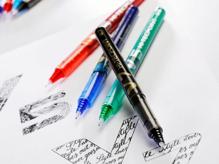 Assorted Pilot Hi-Tecpoint V5 Liquid Medium 0.5mm Ink Rollerball Pen Set2Go