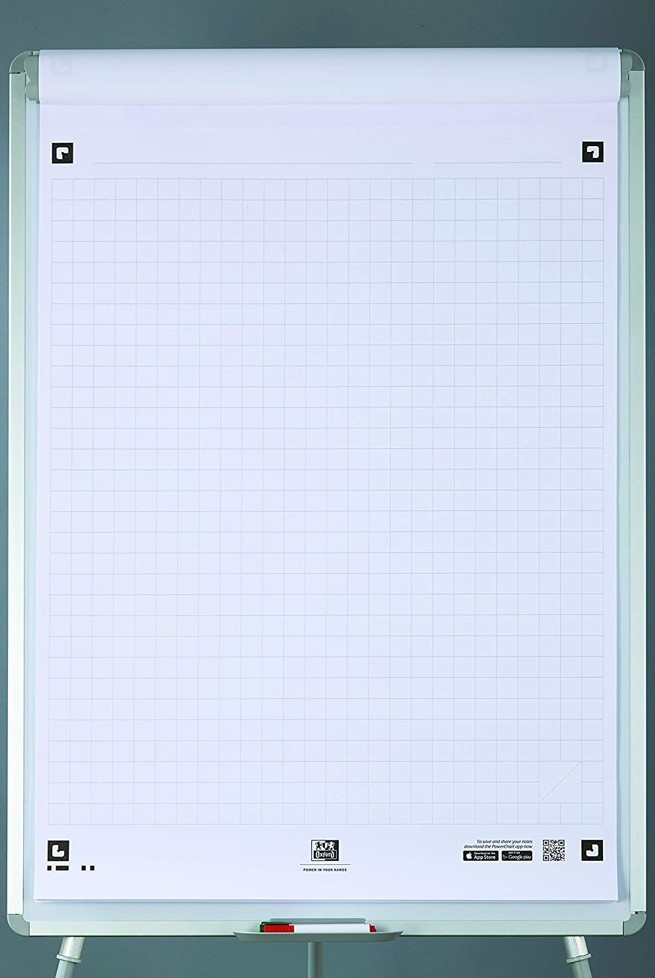 Oxford Smart Flipchart Pads, 25mm squar - Pack of 3