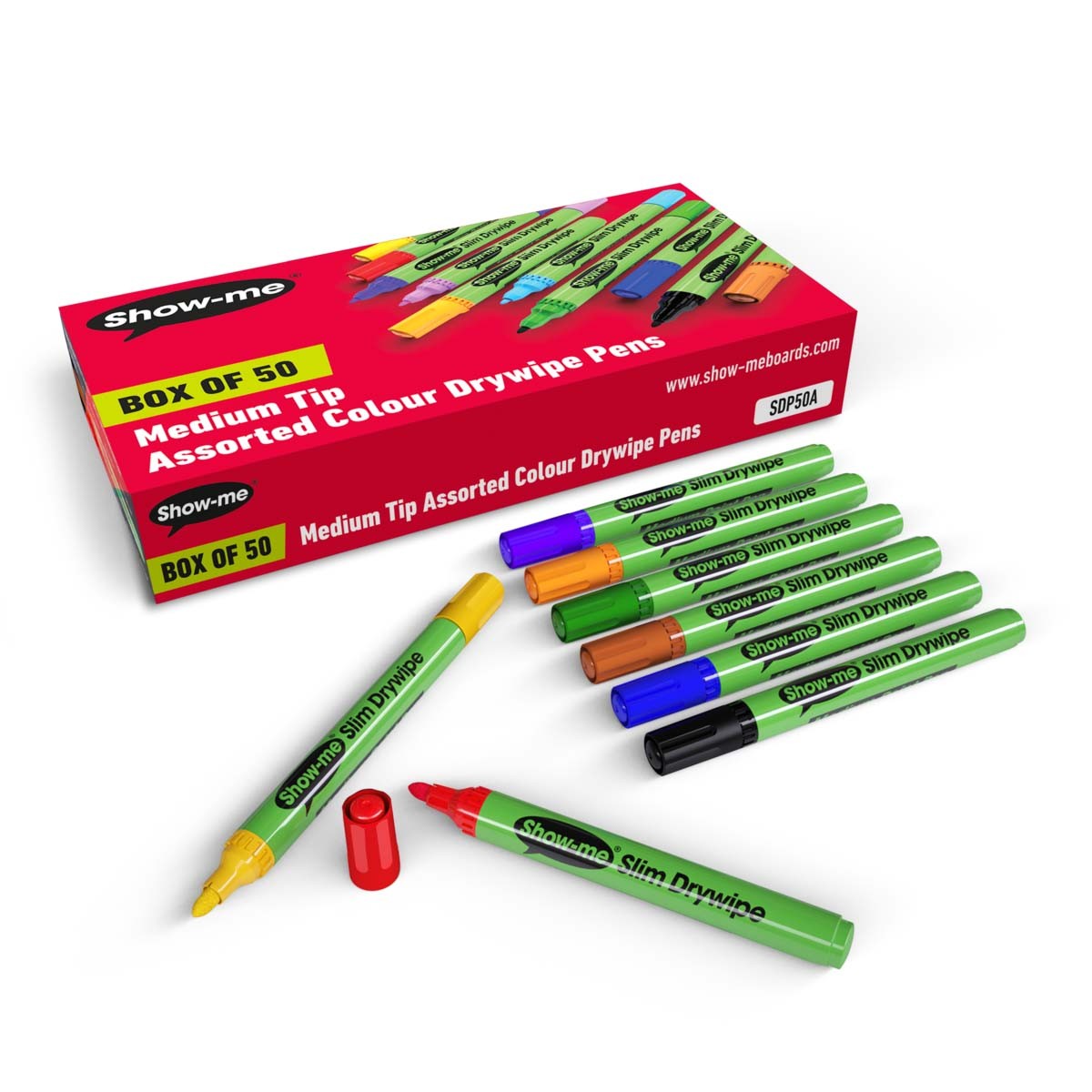Show Me Drywipe Pens Medium Tip Assorted