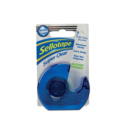 Sellotape Superclear 18mmx15m & Dispenser