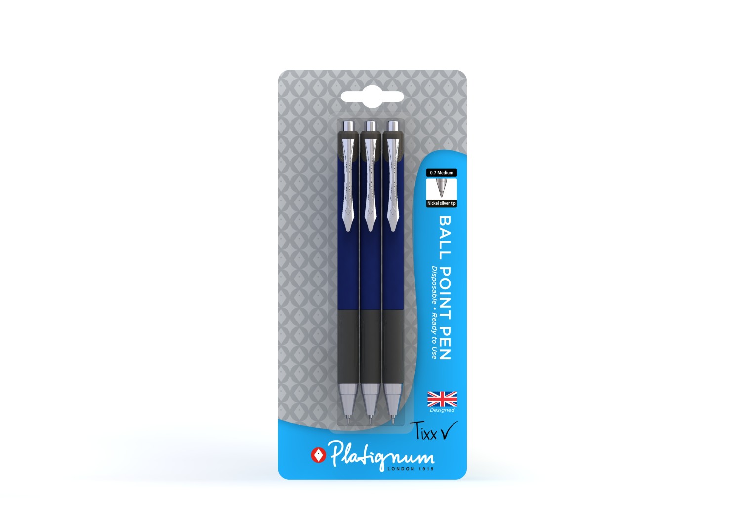 Tixx Ball Point Blue - Pack of 3