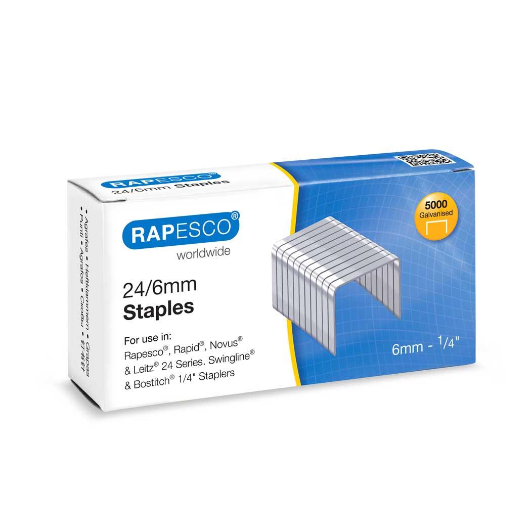 Rapesco Staples No.24/6mm Boxed 5000s