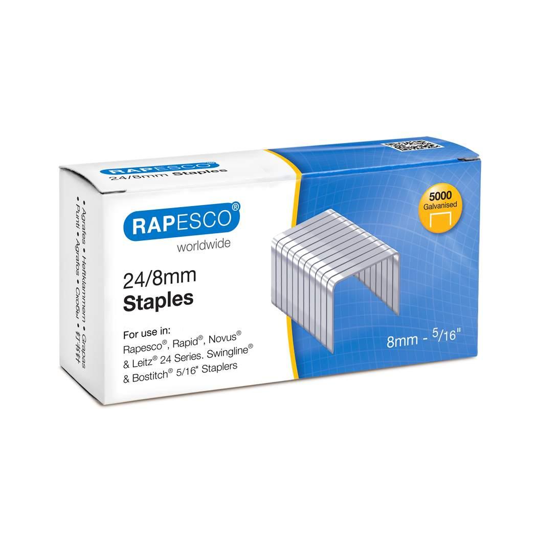 Rapesco Staples No.24/8mm Boxed 5000s