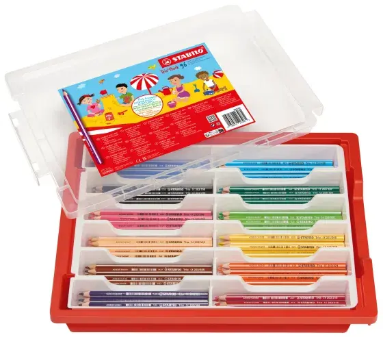 Stabilo Trio Thick Colouring Pencils Triangular Shaped Assorted Classpack