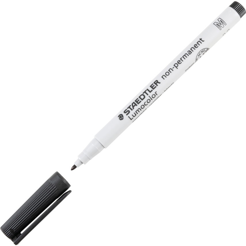 Staedtler Black Lumocolour OHP Medium Non Permanent Pens PK10