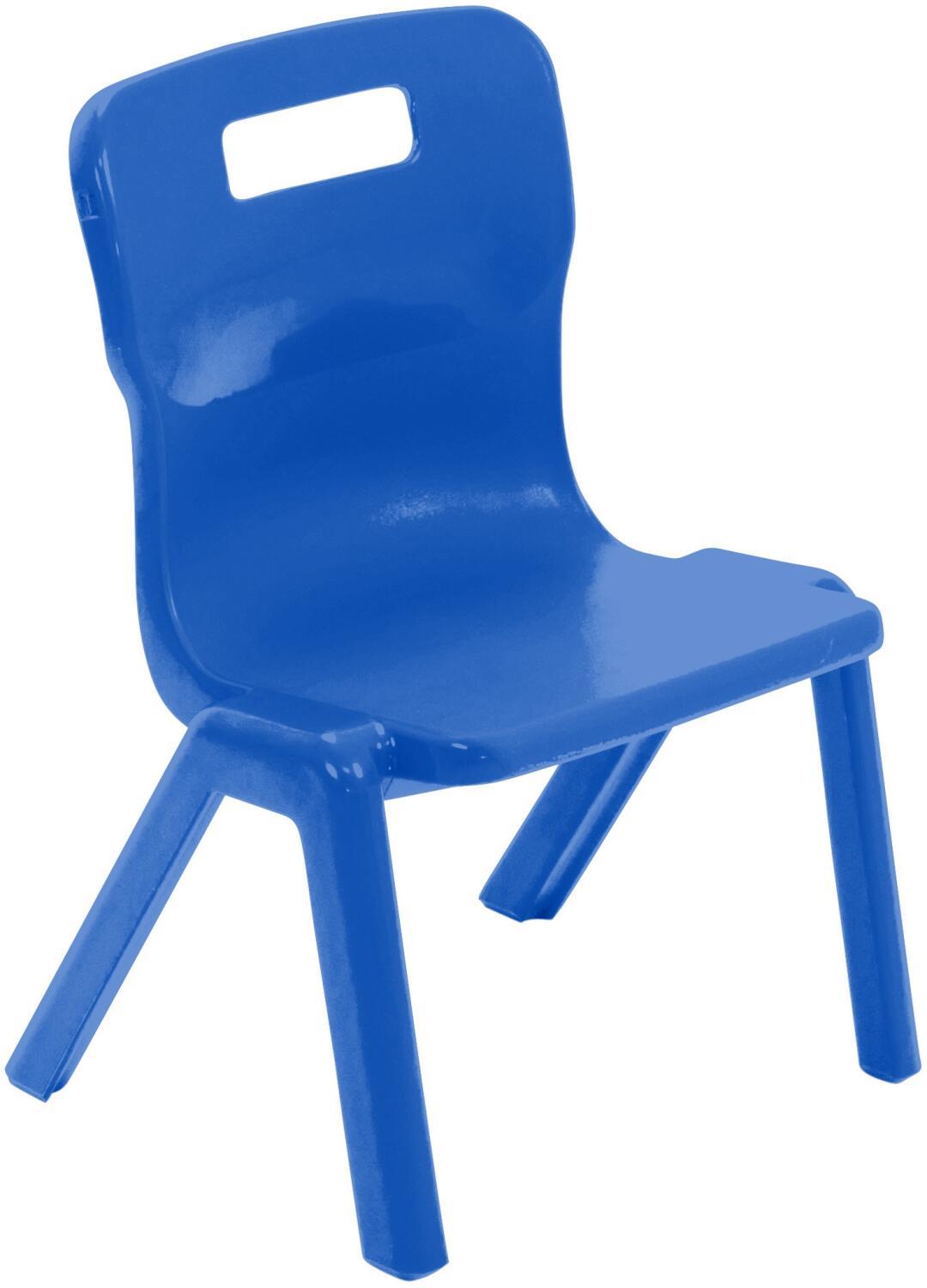 Titan One Piece Chair 430mm x 430mm x 685mm 8 - 11 Years Blue