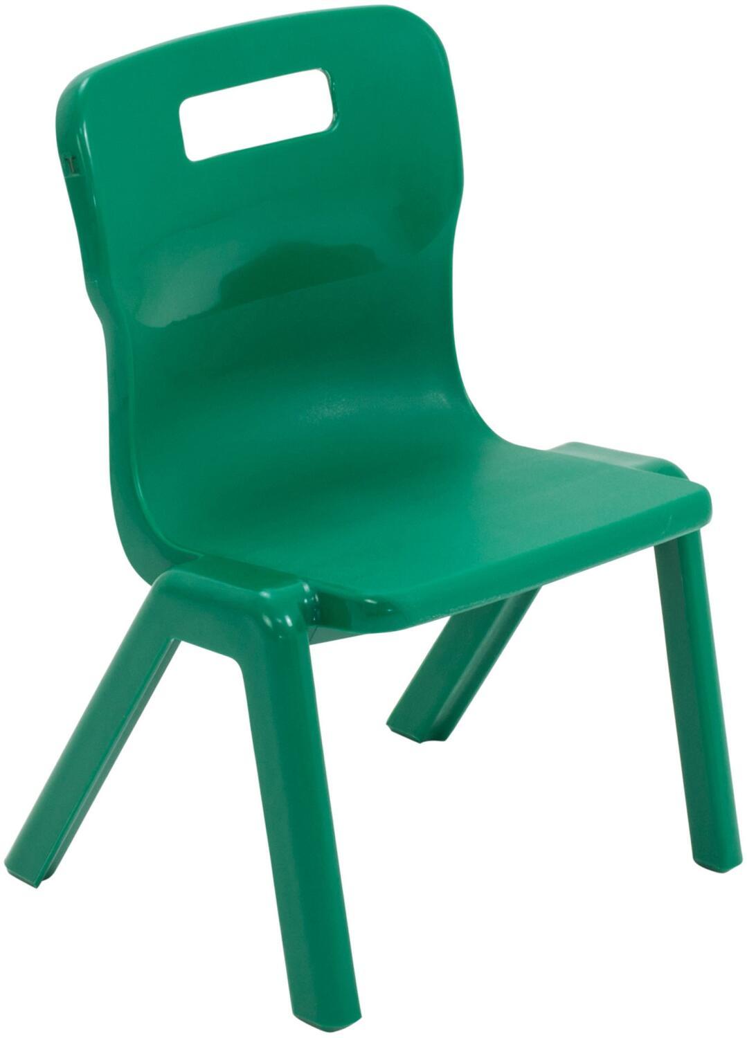 Titan One Piece Chair 430mm x 420mm x 655mm 6 - 8 Years  Green