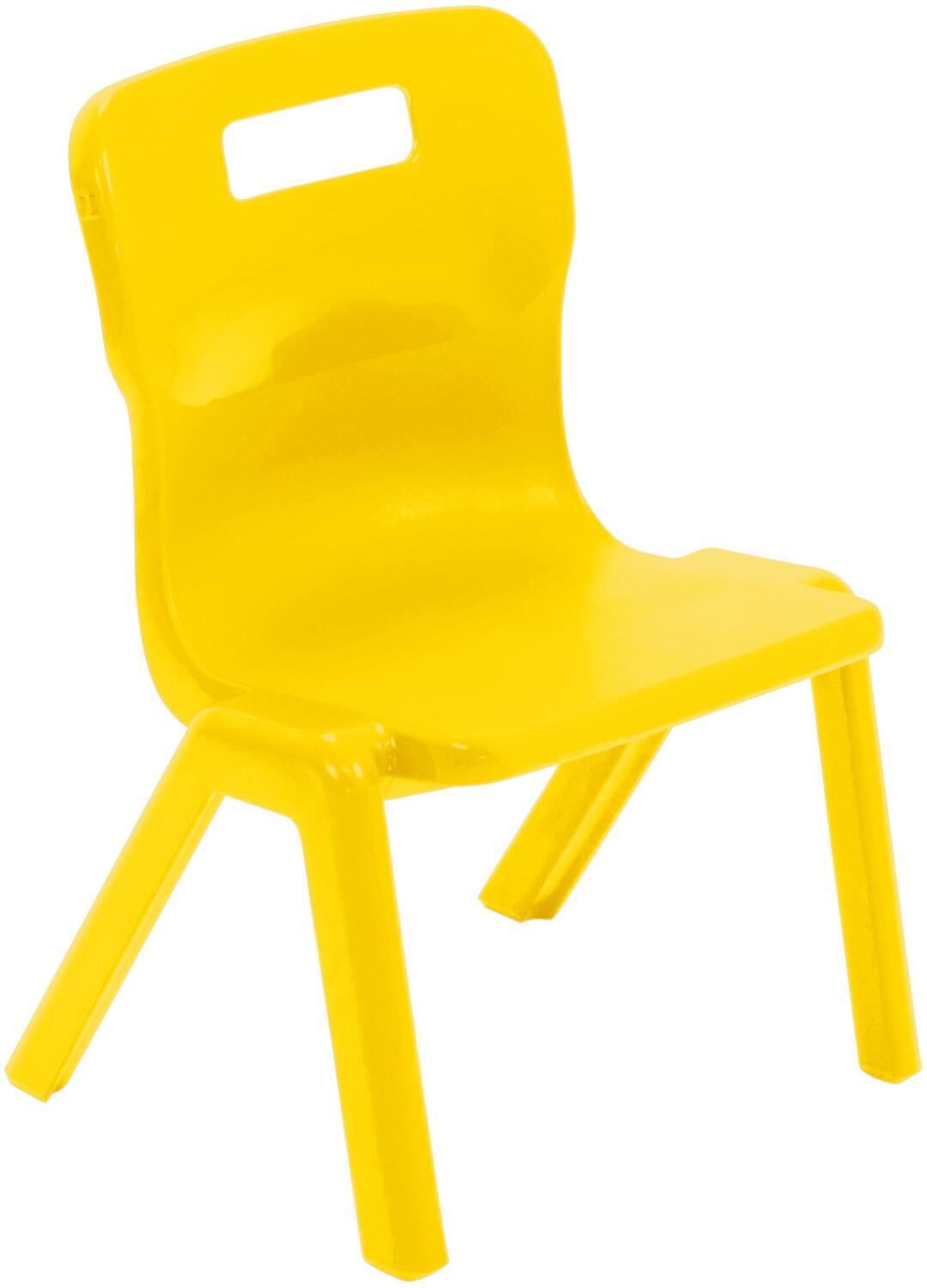 Titan One Piece Chair 470mm x 530mm x 805mm 14+  Years Yellow