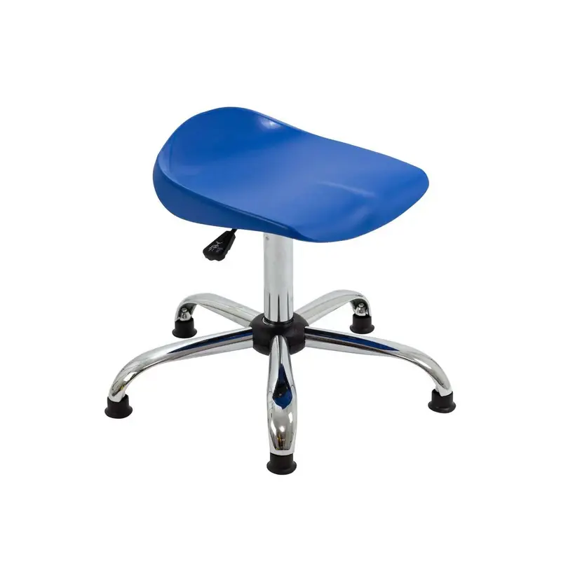 Titan Swivel Stool 600mm x 600mm x 440 - 510mm With Glides Junior Years Blue