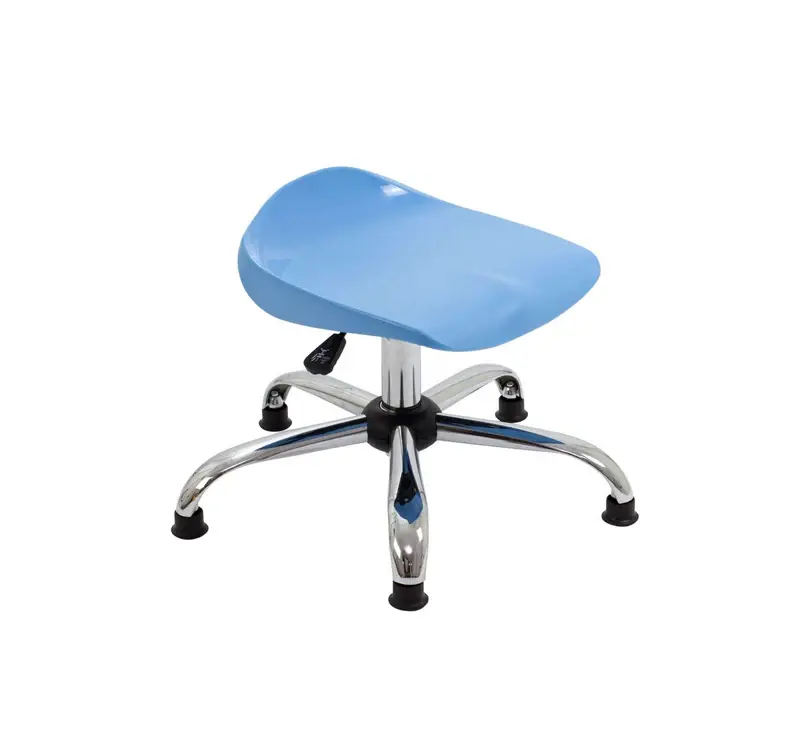 Titan Swivel Stool 600mm x 600mm x 500 - 590mm With Glides Senior Years Sky Blue