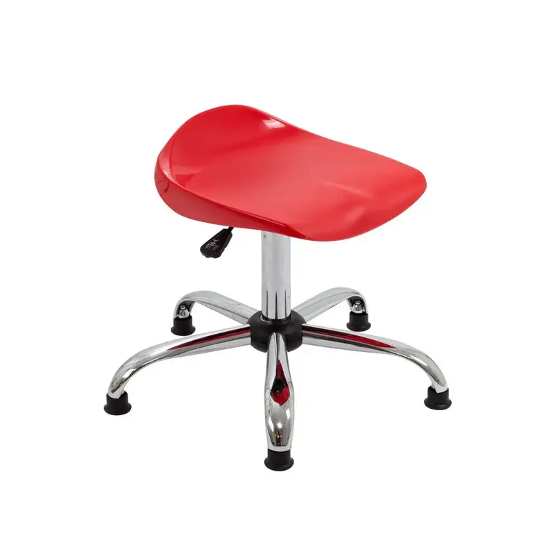 Titan Swivel Stool 600mm x 600mm x 440 - 510mm With Glides Junior Years Red