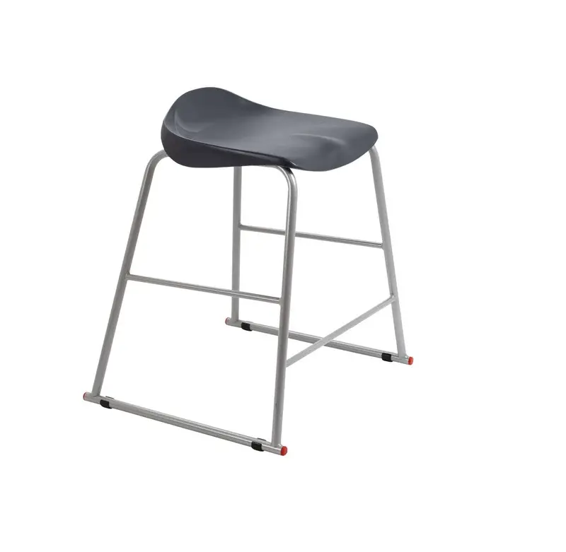 Titan High Stool 485mm x 485mm x 650mm 8 - 11 Years Charcoal