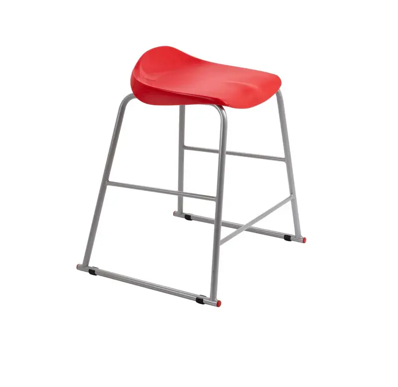 Titan High Stool 485mm x 485mm x 650mm 8 - 11 Years Red