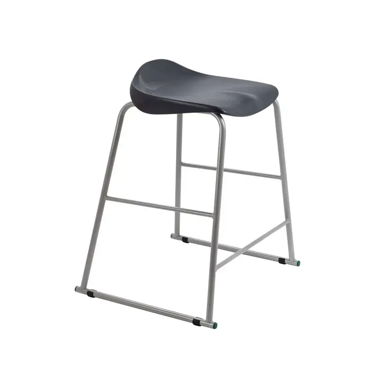 Titan High Stool 485mm x 485mm x 685mm 11 - 14 Years Charcoal
