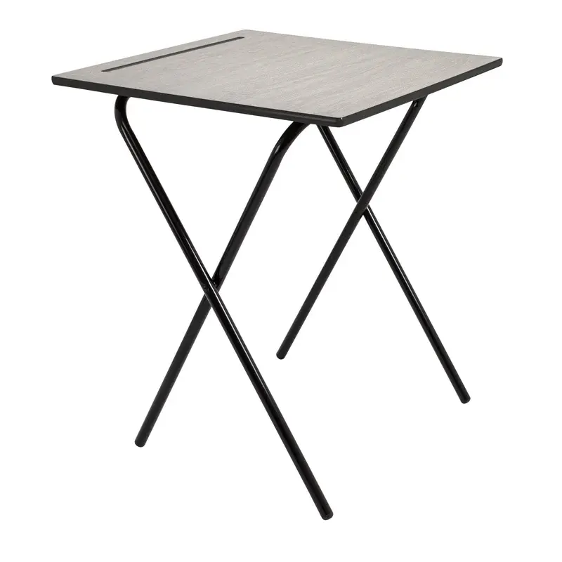 Titan Economy MDF Exam Table 600mm x 600mm x 720mm Grey Top Black Frame