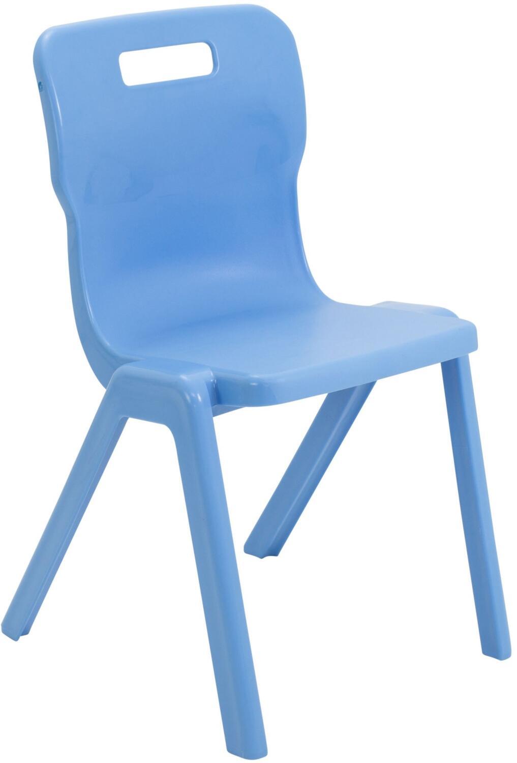 Titan One Piece Chair 430mm x 420mm x 655mm 6 - 8 Years Sky Blue