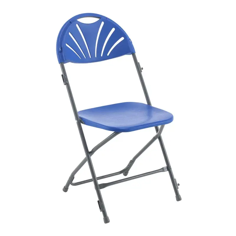 Titan Folidng Chairs Fan Back 470mm x 560mm x 900mm Blue