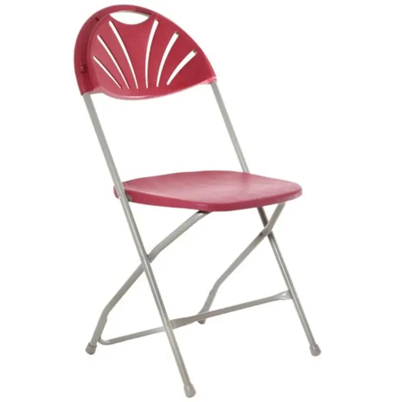 Titan Folidng Chairs Fan Back 470mm x 560mm x 900mm Burgundy