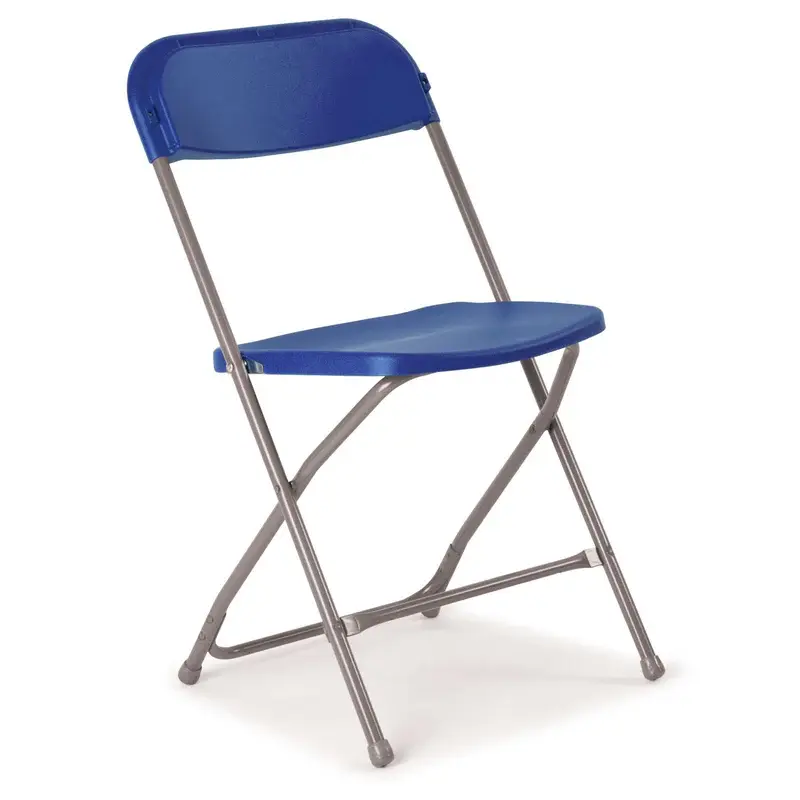 Titan Folding Chairs Flat Back 450mm x 520mm x 810mm Blue
