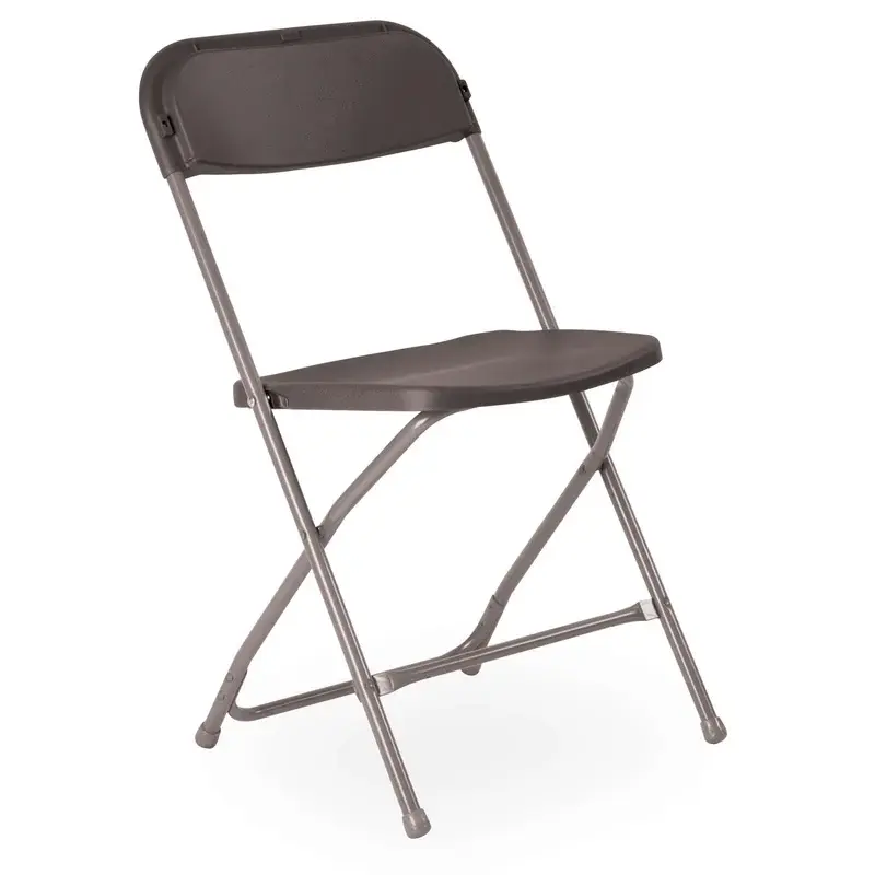 Titan Folding Chairs Flat Back 450mm x 520mm x 810mm Charcoal