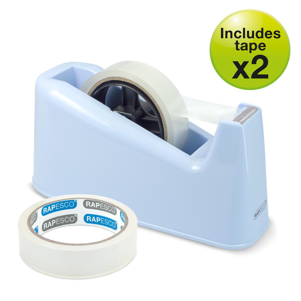 Rapecso 500 Heavy Duty Tape Dispenser With 2 Rolls Of Tape Powder Blue