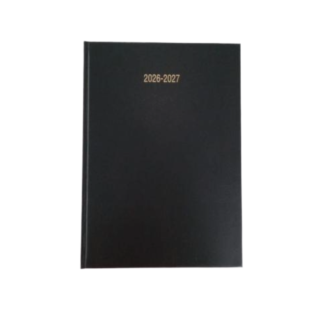 Academic Year Diary A4 Page A Day Black 2026/27