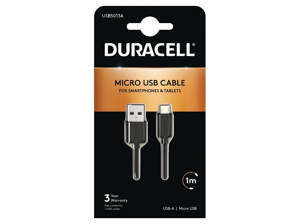 Duracell 1m USB-A to Micro USB Cable