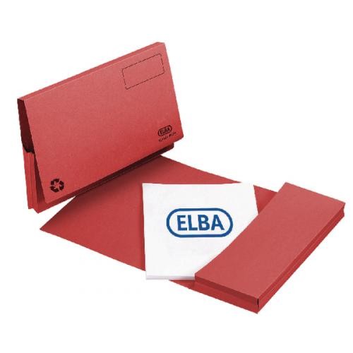Manilla Document Wallets Foolscap 285gsm Red