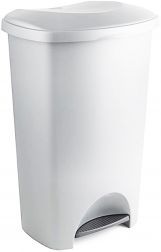 Plastic Pedal Bin White X 50L