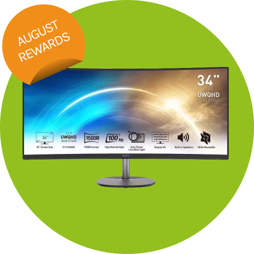 MSI PRO MP341CQ Wide Quad HD 34" Curved VA Monitor - Black