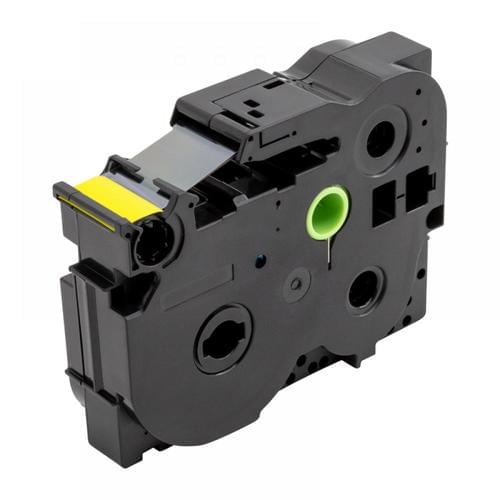 Compatible Brother TZEC41 18mm Black on Flourescent Yellow Tape