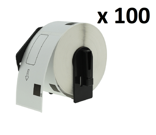 100 x Compatible Brother DK11208 Large 38 x 90mm Address Labels - 400 labels a roll