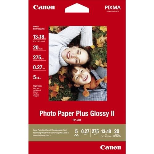 Canon Glossy II Photo Paper Plus PP-201 5X7 20 Sheets