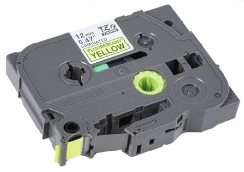 Compatible Brother TZEC31 12mm Black on Flourescent Yellow Tape
