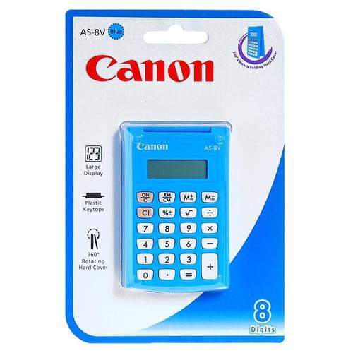 Canon AS8V Pocket Basic Calc Blue 8 Digit 5475B001