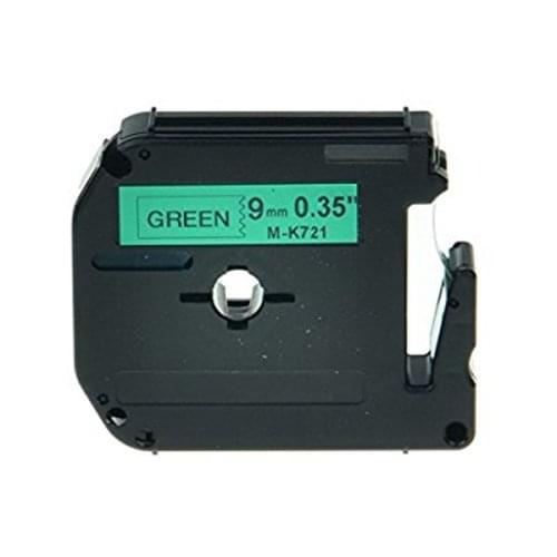 Compatible Brother MK 721 P-Touch Tape 9mm x 8m Black on Green