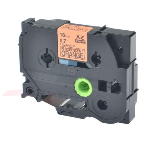 Compatible Brother TZEB41 18mm Black on Bright Orange Tape