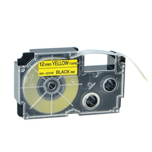 Compatible Casio XR-12YW 12mm Black on Yellow Label-Making Tape