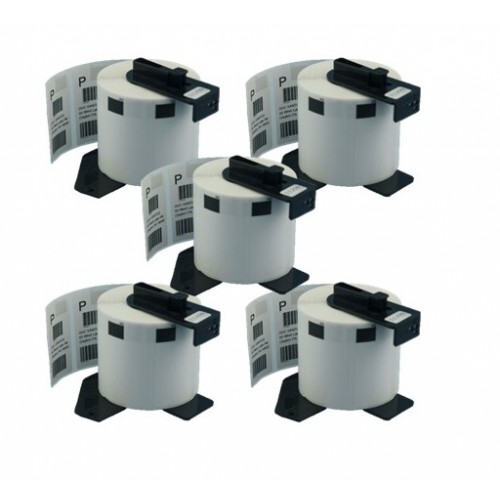 5 x Compatible Brother DK11209 Small 62x29mm Address Labels -800 labels per roll