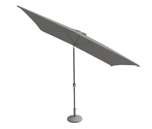 GREY 2.4mx3m Crank and Tilt Rectangular Parasol ,Grey Powder Coated Pole (38mm Pole, 8 Ribs). This parasol is made using Polyester Fabric which has a Weather-Proof Coating & UPF Sun Protection Level 50 | 735338 | 