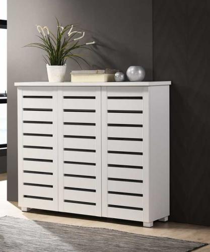 Essentials 3 Door Shoe Cabinet White
