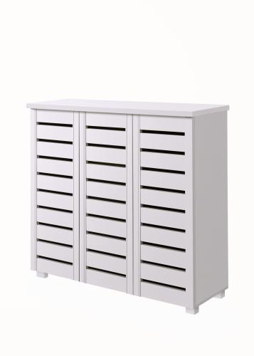 Essentials 3 Door Shoe Cabinet White | TAD039 | 