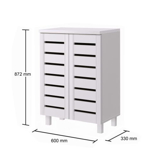 Essentials 2 Door Shoe Cabinet White