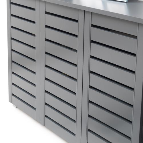 Essentials 3 Door Shoe Cabinet Dark Grey | TAD041 | 