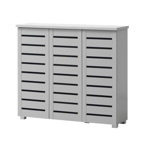 Essentials 3 Door Shoe Cabinet Grey | TAD042 | 