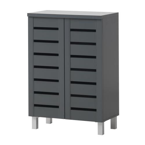 Essentials 2 Door Shoe Cabinet Dark Grey | TAD043 | 