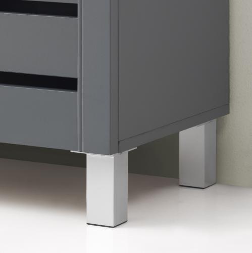 Essentials 2 Door Shoe Cabinet Dark Grey | TAD043 | 